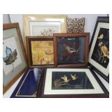 Group of carved wood artwork and others