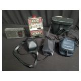 Box of miscellaneous, Sony camera, Electrovox