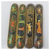 Group of hand painted incense boxes