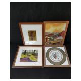 Bundle of embroidery and fabric art