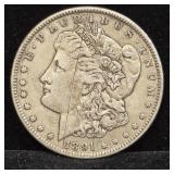 1891 Morgan Silver Dollar Coin.