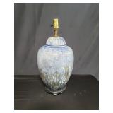 Signed vintage pottery ginger jar table lamp