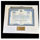 Hasbro Inc. shareholder certificate