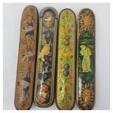 Group of hand painted incense boxes