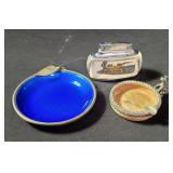 Group of ashtrays and locomotive lighter