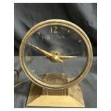 Golden visionette art deco electric clock by