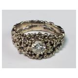 14k gold and diamond ring