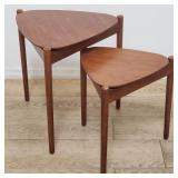 West Elm mid-century walnut nesting tables