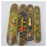 Group of hand painted incense boxes