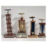 4 Ford wood trophies, box lot