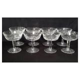 Group of 8 Waterford champagne sherbet glasses