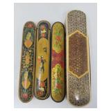 Group of hand painted incense boxes