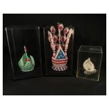 Vintage Japanese origami sculptures