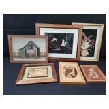 Group of wood wall plaques