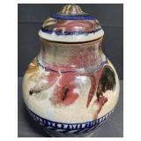 Signed studio pottery lided jar