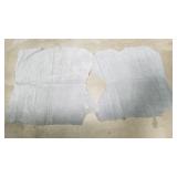 Pair of gray leather hides