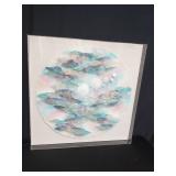 Pencil signed Joanne Collage in plexi frame