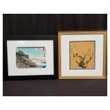 Pair of Asian block prints