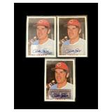 Lot of Pete Rose signed cards on sticker