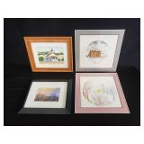 Group of signed watercolors