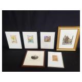 Group of signed and numbered etchings