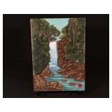 Vintage Japanese oil painting on panel