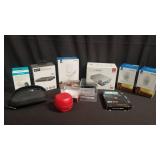 Box of miscellaneous, dual USB car charger,