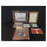 Group of ink, graphite, embossed, composite art