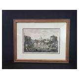 Antique engraving " veduta Generale della gran