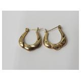 14k yellow gold hoop earrings