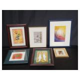 Group of signed, acrylic,  oil, and airbrush