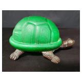 Cast iron and glass turtle night light