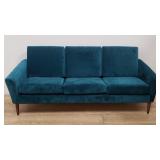 Mid-century velvet couch