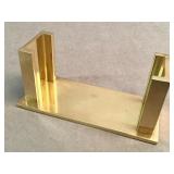 Vintage solid brass desktop business card