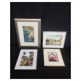 Group of 4 watercolors