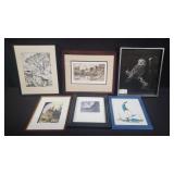 Group of etchings and lithographs