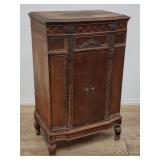 Philco 1940s walnut radio record player cabinet,