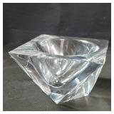 Signed vintage Orrefors crystal Tornado bowl