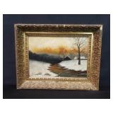 Antique oil painting on canvas