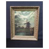 Antique oil painting on canvas