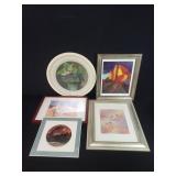 Group of paintings and prints