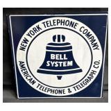 Vintage metal New York telephone company sign