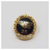 10k gold and diamond Lockheed 25 year pin