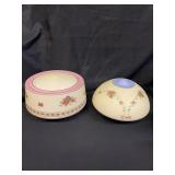 Pair of vintage glass lamp shades