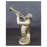 Mark Hopkins jazz trumpet player bronze sculpture