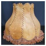 Vintage leather lamp shade