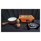 Box of miscellaneous, varaflame cookette,
