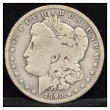 1890-O Morgan Silver Dollar Coin.