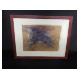 Signed and dated pastel on paper