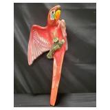 Ceramic parrot wall sculpture
